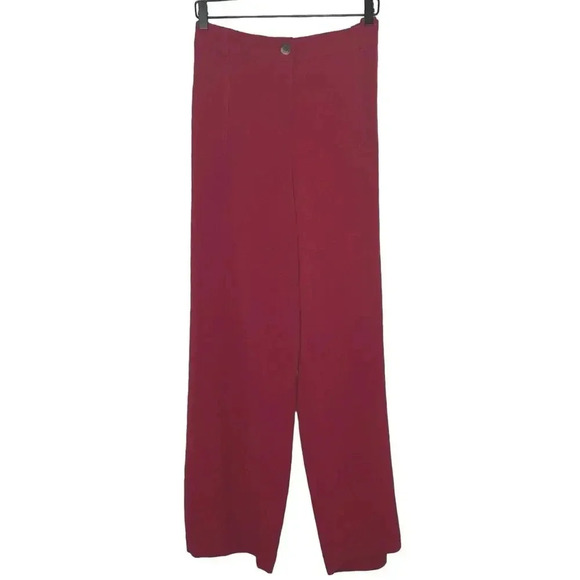 NWT SoHo Apparel LTD. Women’s Wide Leg Trousers/Pants Red Berry Size 14 - Picture 1 of 7